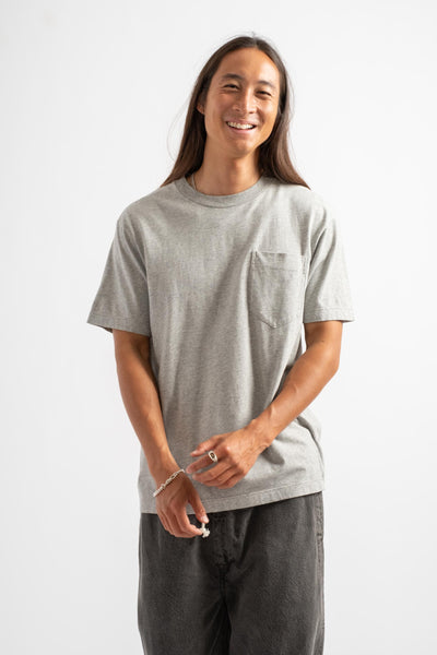 Municipal Pocket T-Shirt in Heather Grey