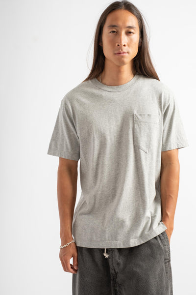 Municipal Pocket T-Shirt in Heather Grey