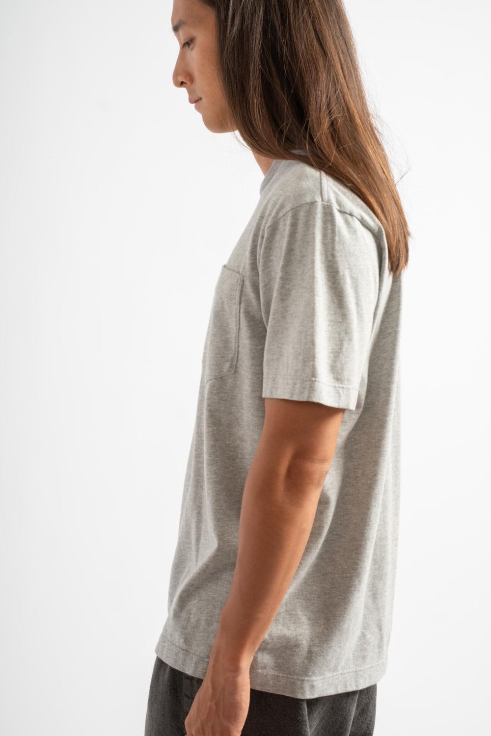 Municipal Pocket T-Shirt in Heather Grey