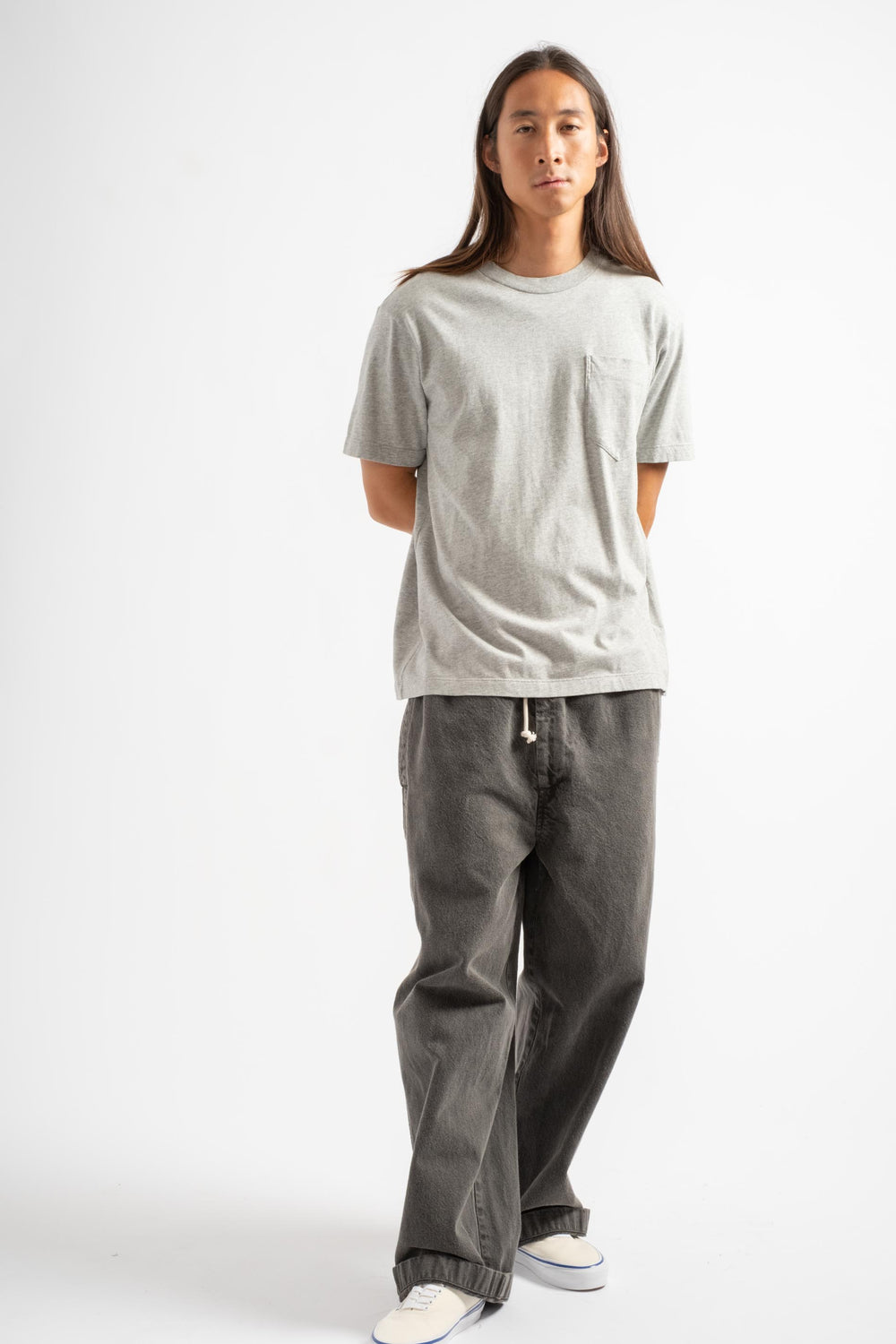 Municipal Pocket T-Shirt in Heather Grey