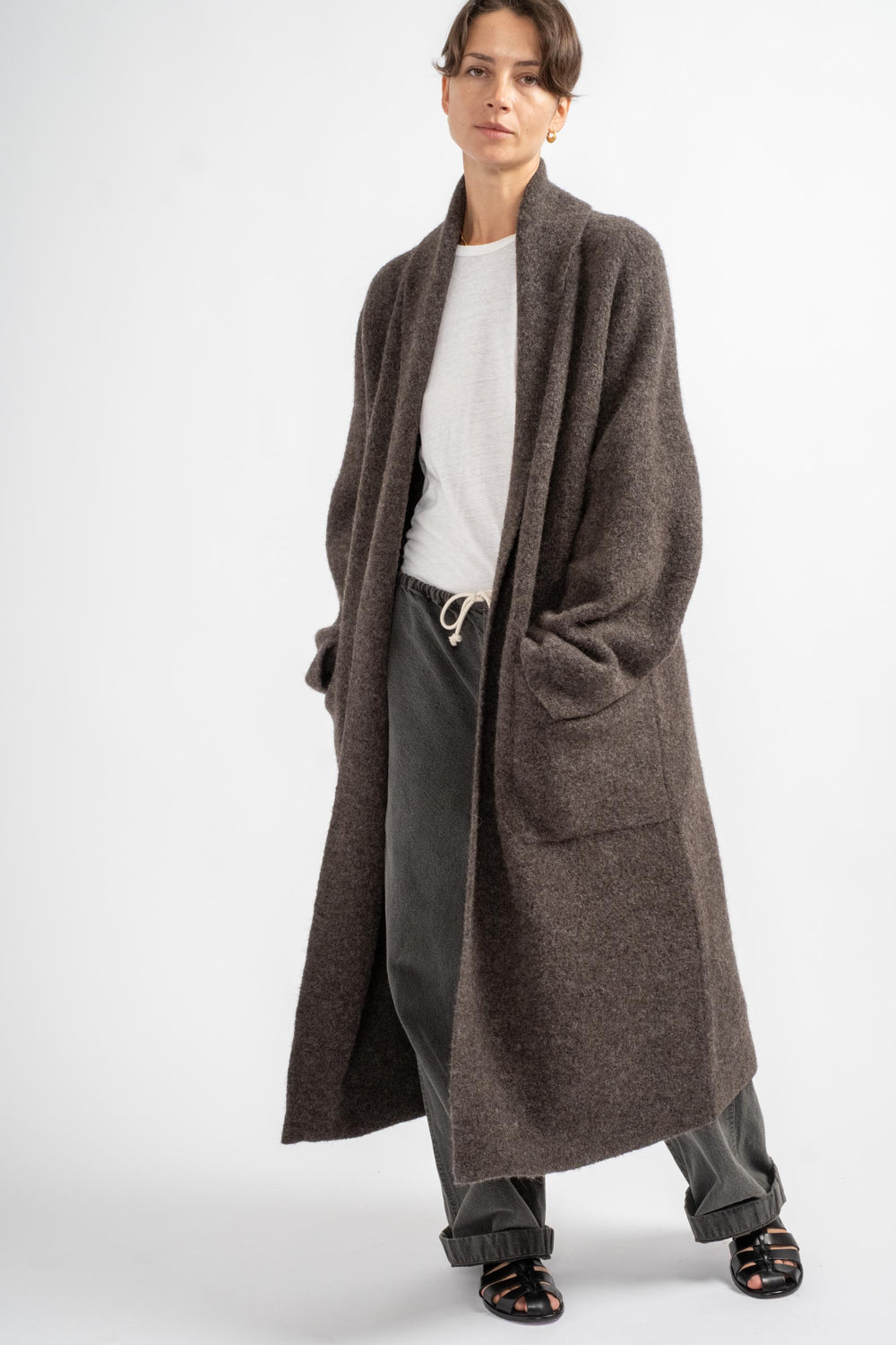 Blackened Double Face Long Coat