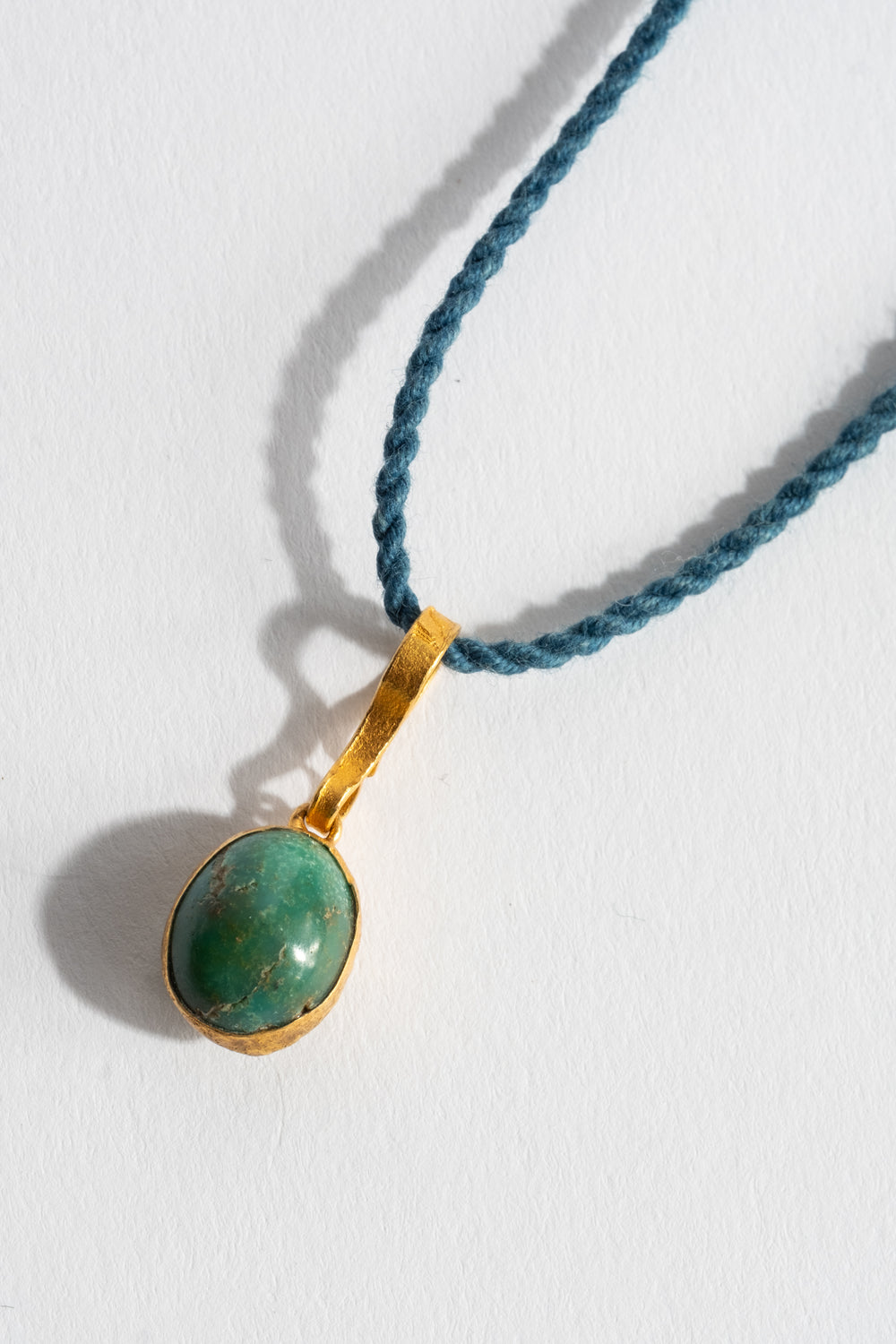 22K Single Turquoise Pendant