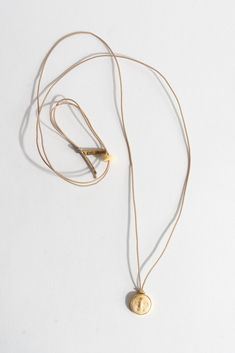 22K Yak Bone Face Pendant