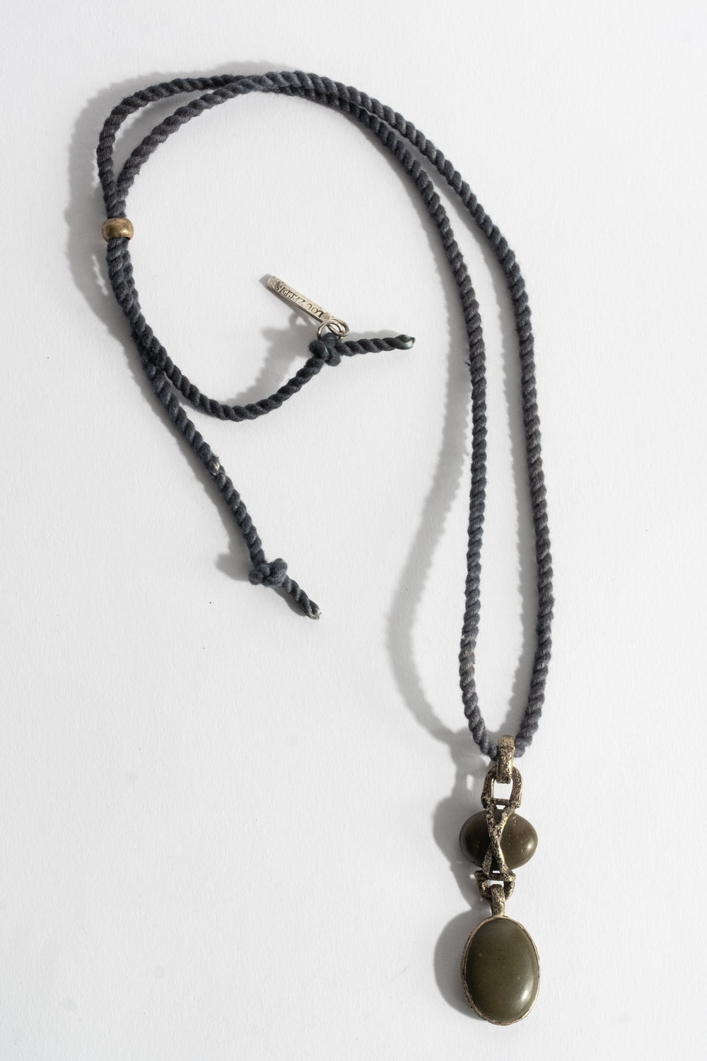 Sterling 2-Drop Smooth X Wrap Pebble Pendant