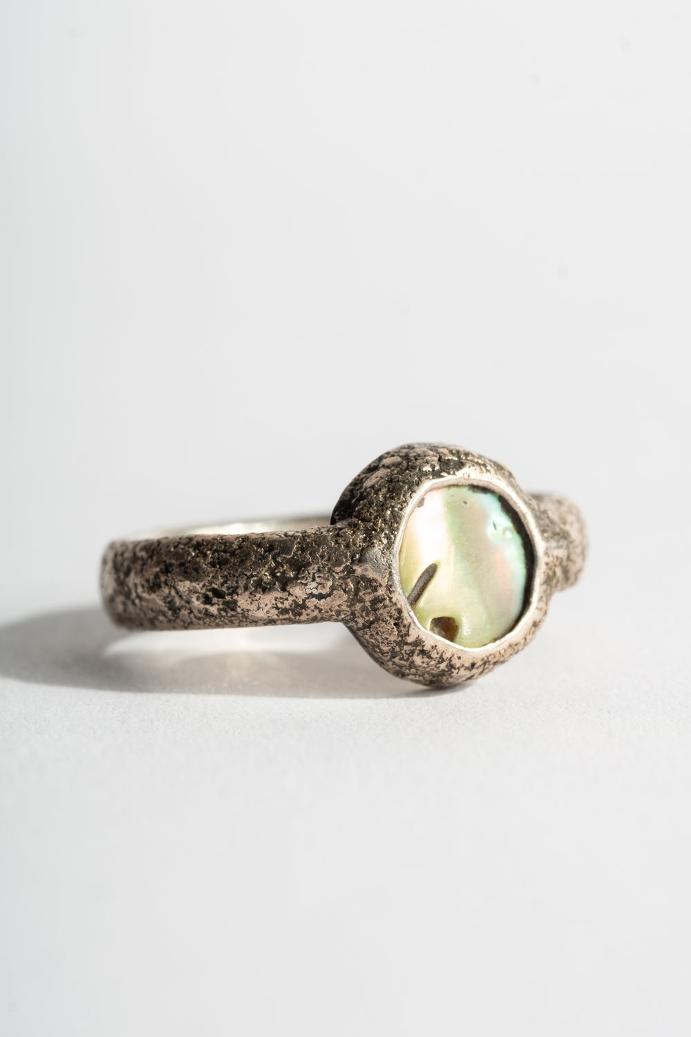 Sterling Mother of Pearl Ring