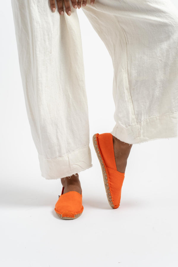 Plain Basque Espadrilles Orange