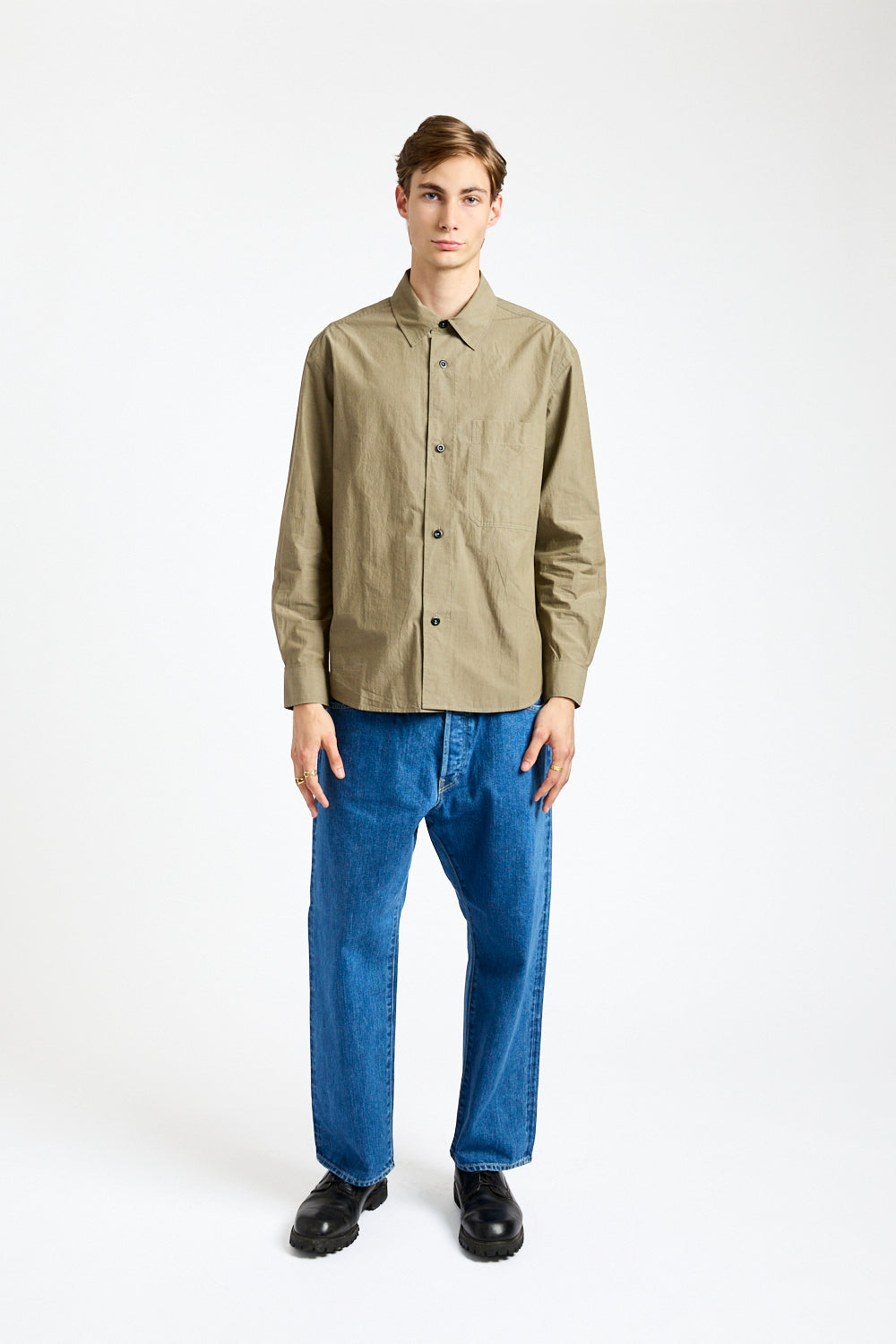 Basic Shirt in Khaki Green