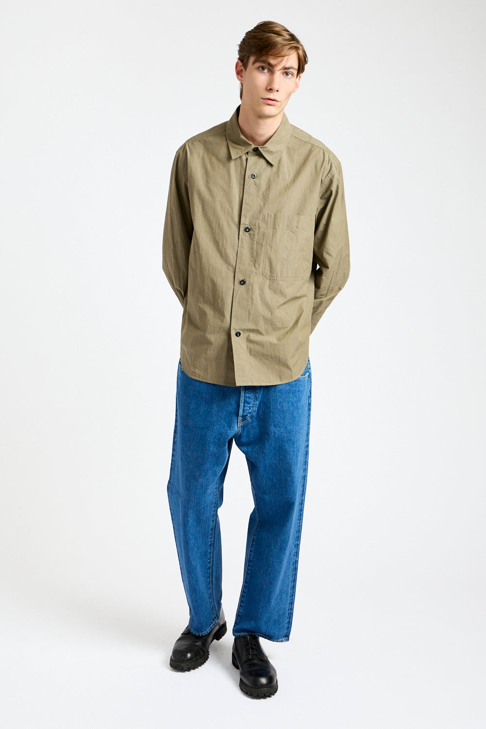 Basic Shirt in Khaki Green