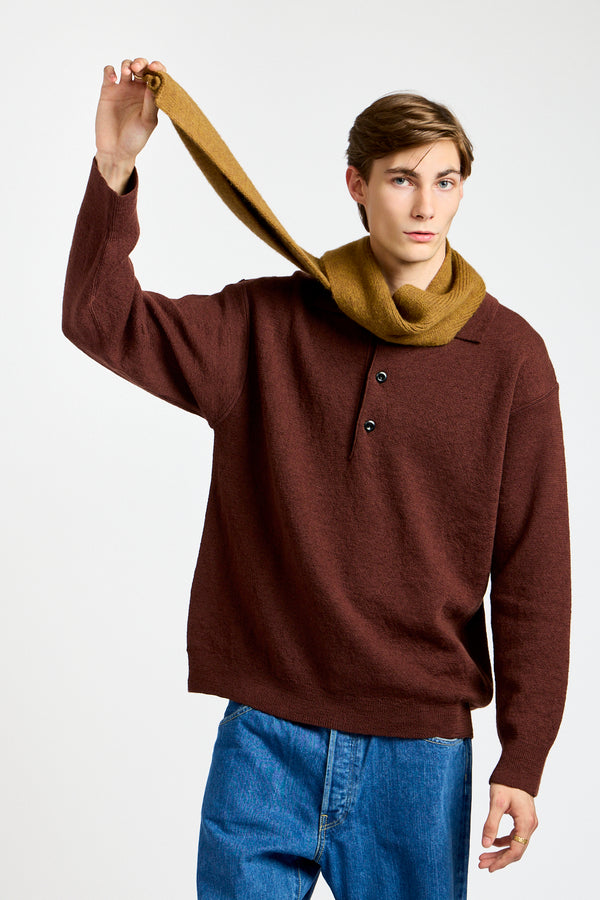 Simple Rib Scarf in Ochre