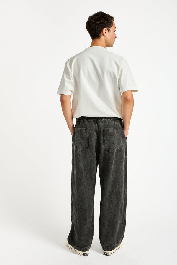 Flax Ramie Wide in Charcoal