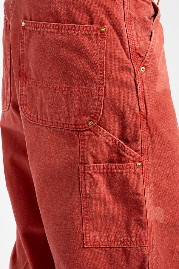 Dad's Fit Oxford Painter Pants in Red
