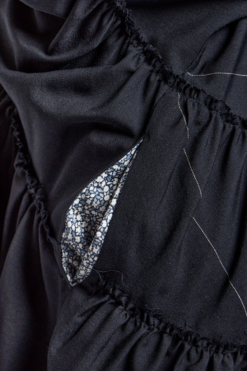 Weird Tiered Dress in Midnight