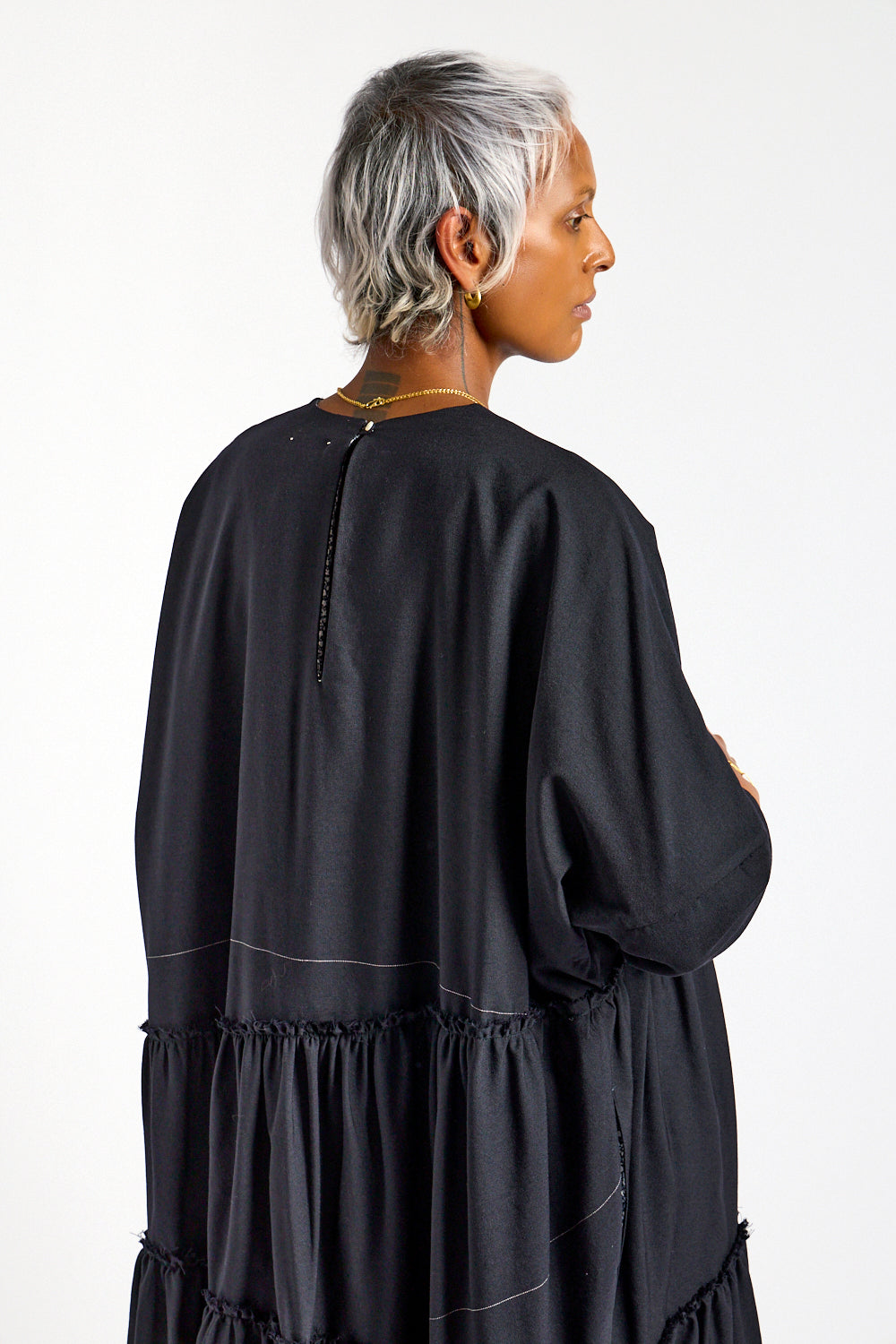 Weird Tiered Dress in Midnight
