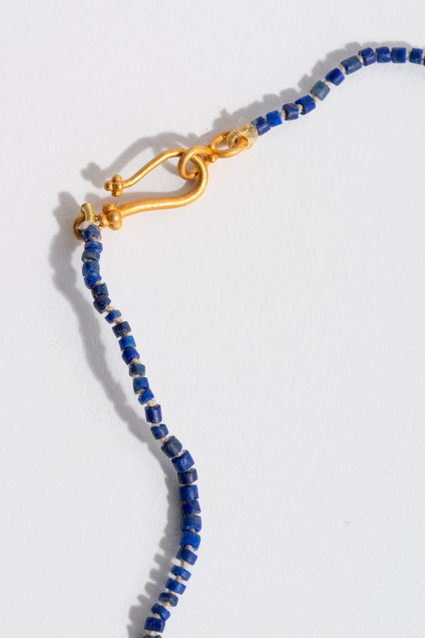 22K + Lapis Bead Strand