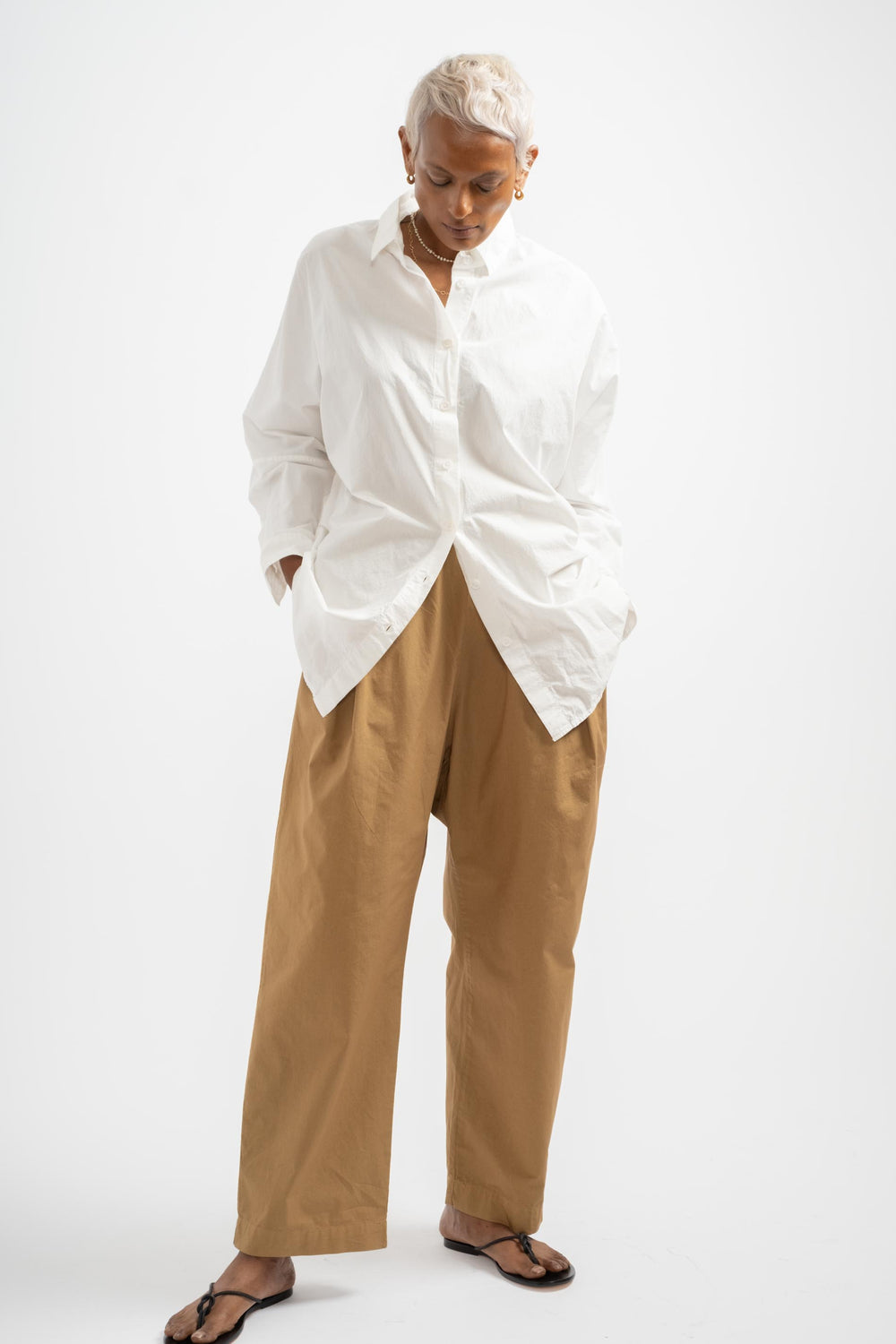 The Elastic Pant in Tan