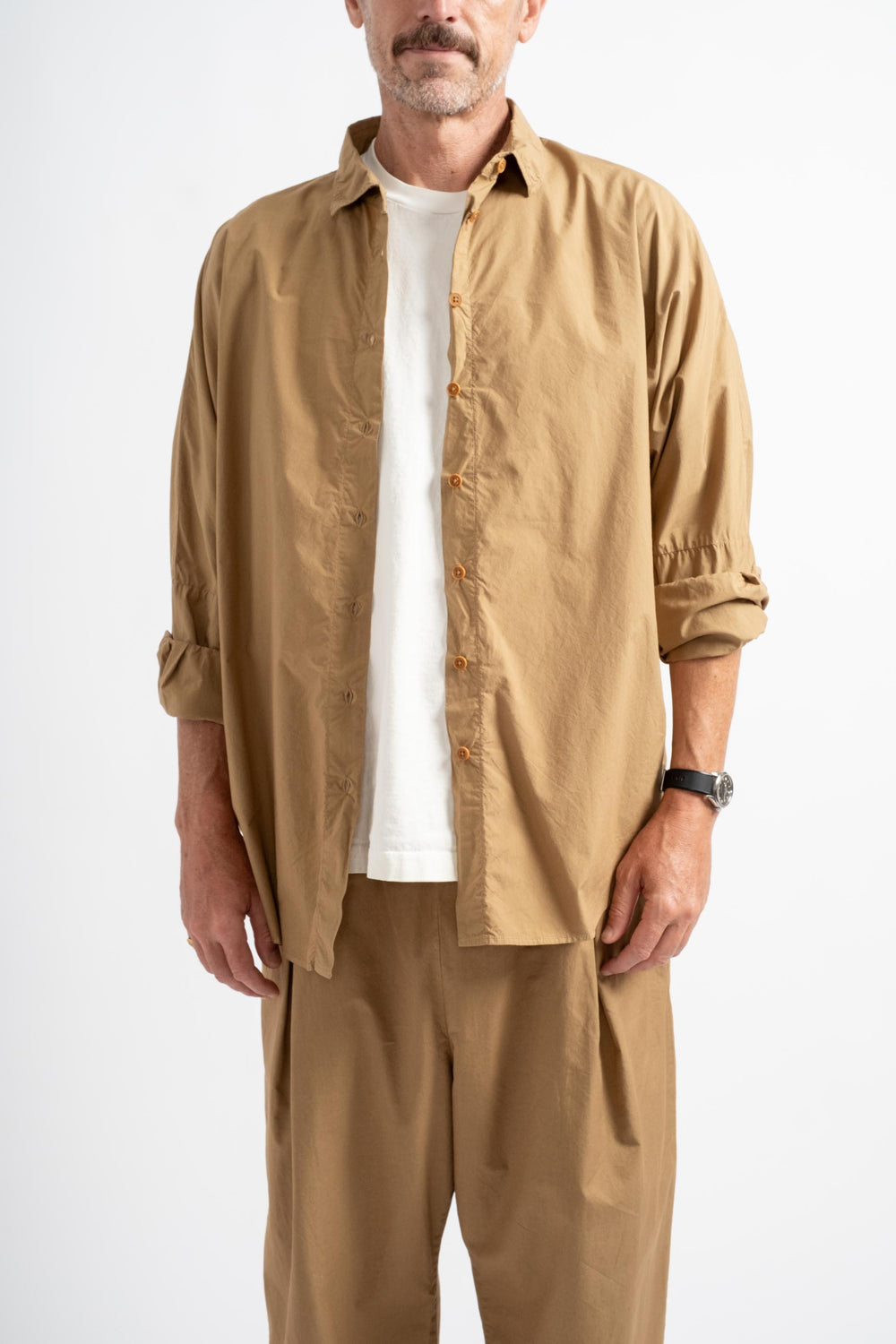 The Oversized Shirt in Tan