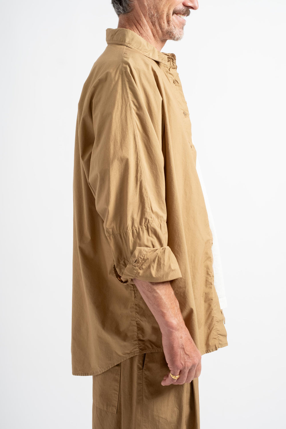 The Oversized Shirt in Tan