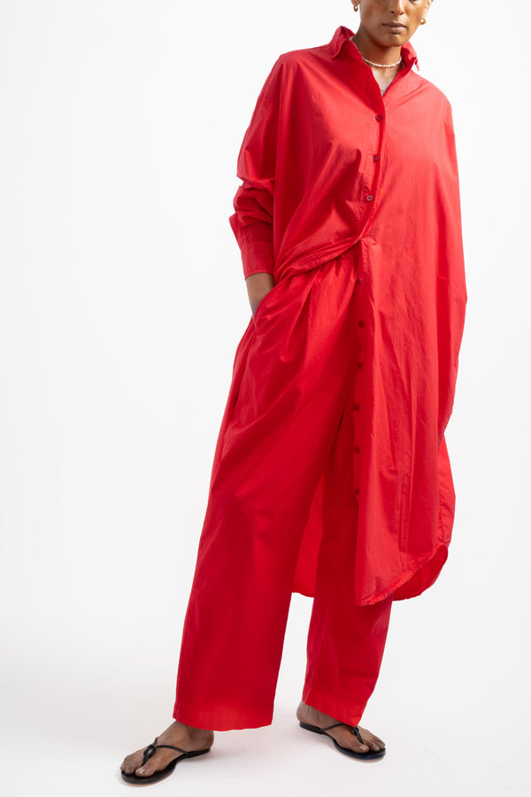 The Shirt Dress in Rouge