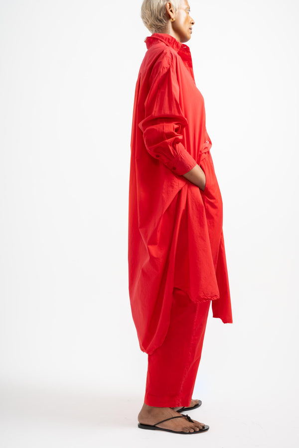 The Shirt Dress in Rouge