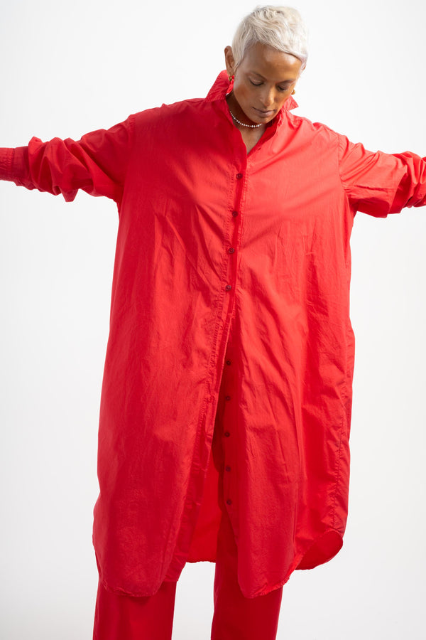 The Shirt Dress in Rouge