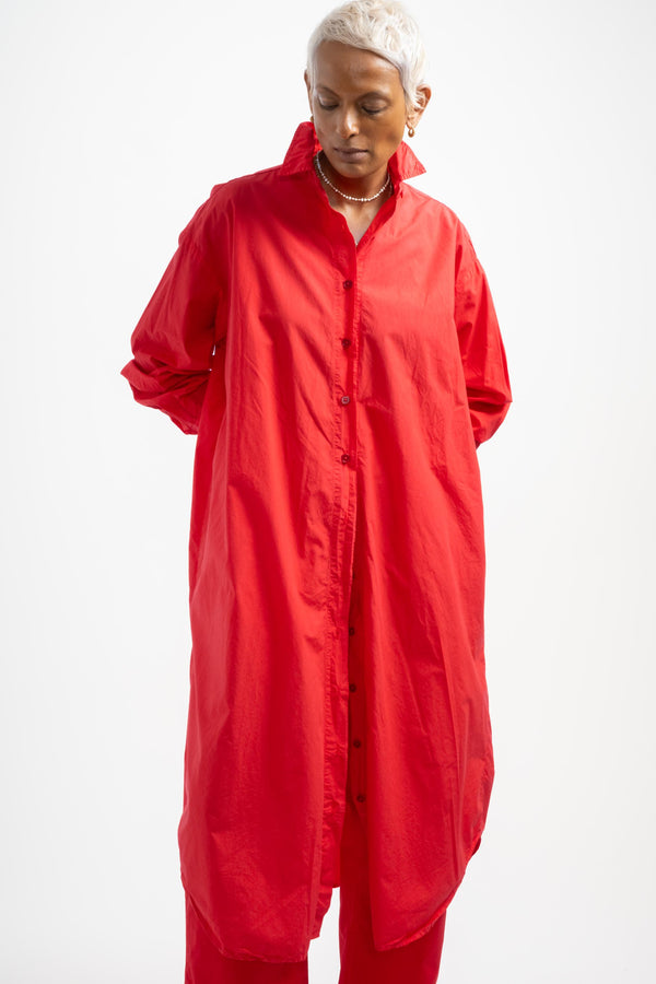 The Shirt Dress in Rouge