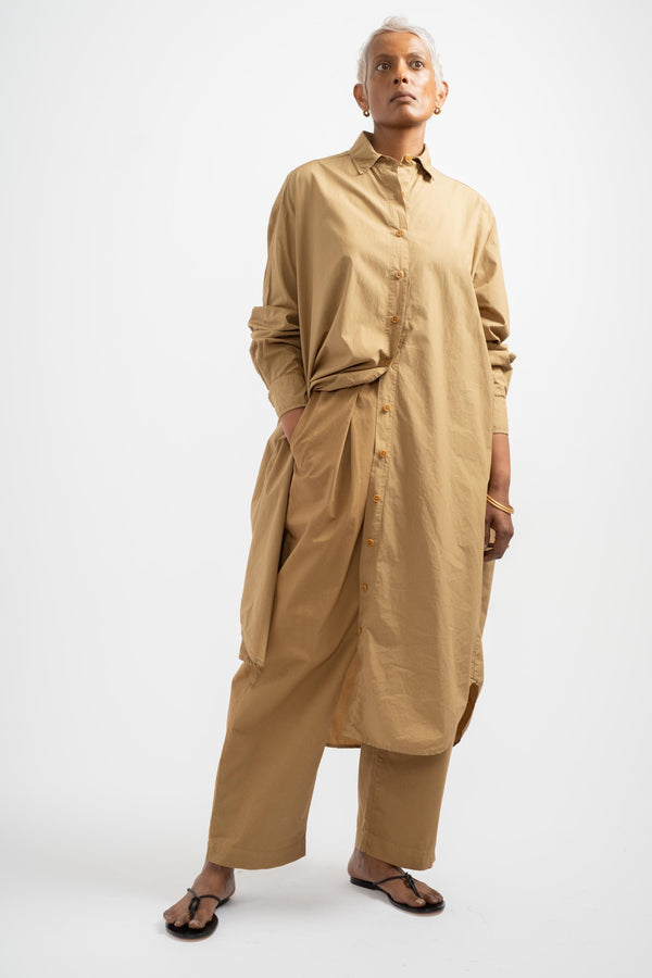 The Shirt Dress in Tan