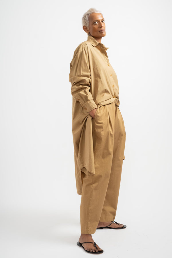 The Shirt Dress in Tan