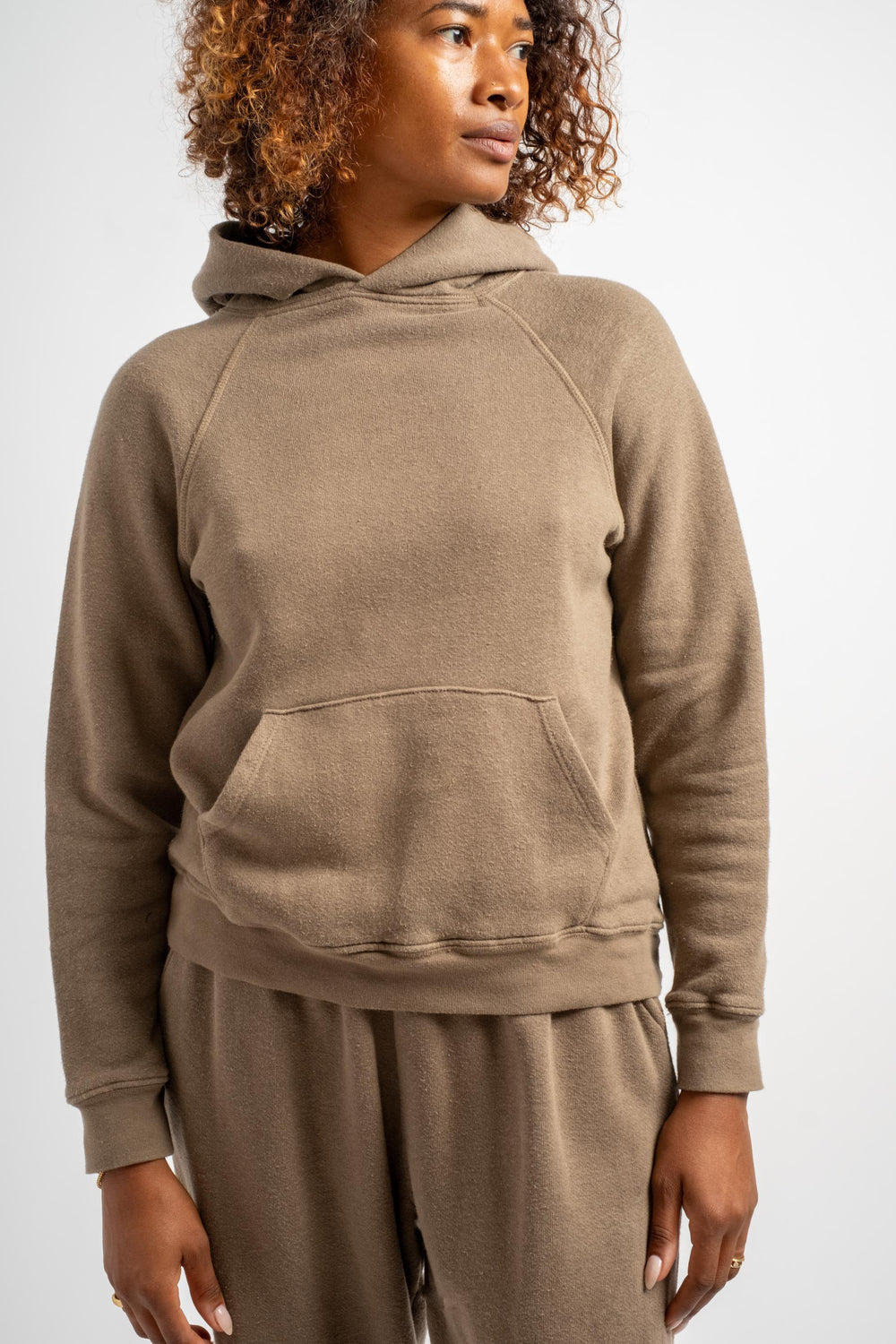 The Hooded Sweatshirt in Taupe