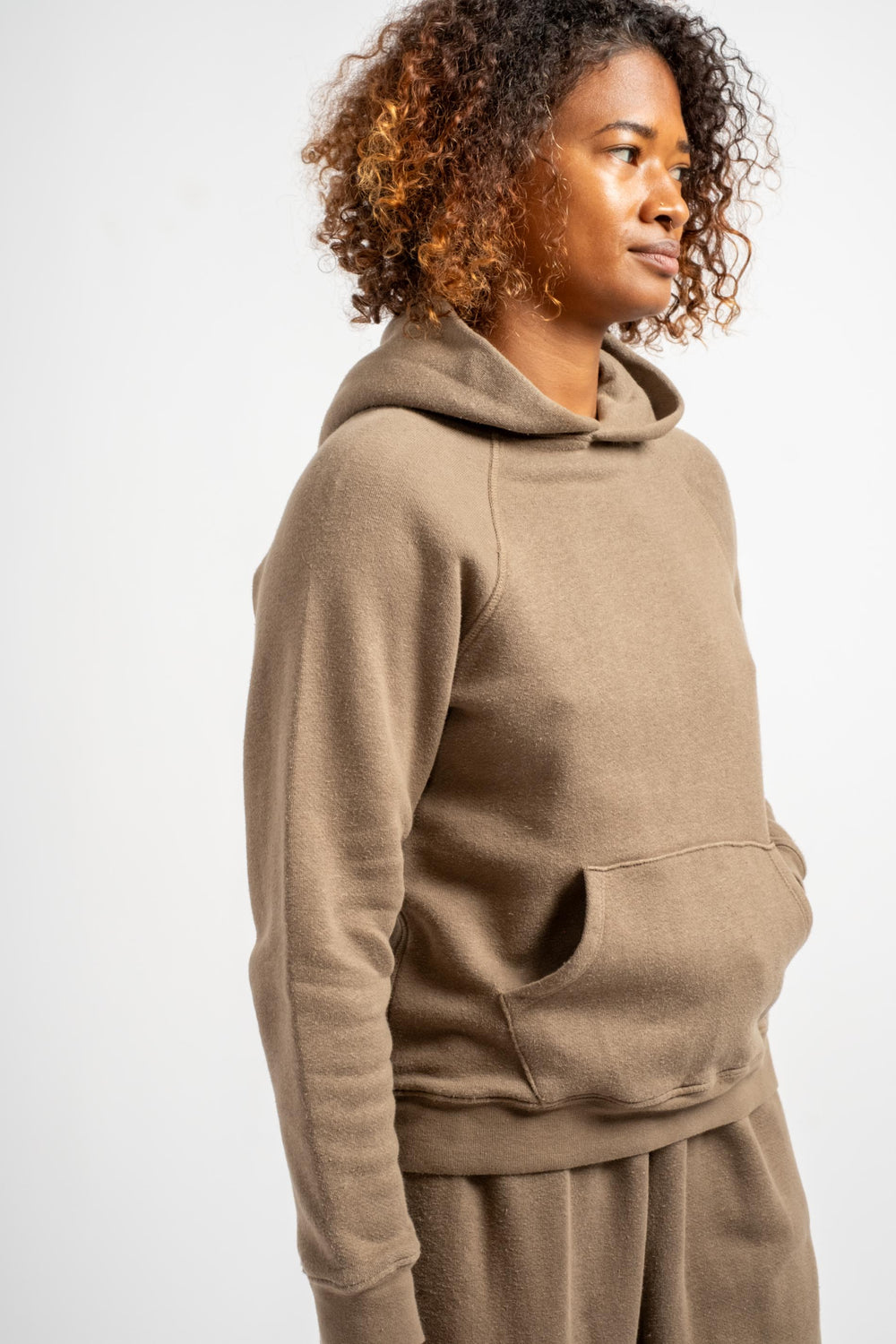 The Hooded Sweatshirt in Taupe