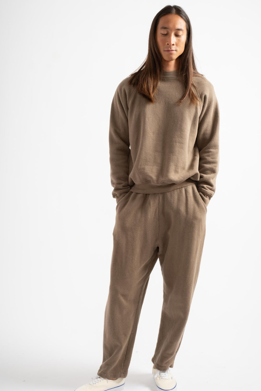 The Men's Crewneck Sweatshirt in Taupe