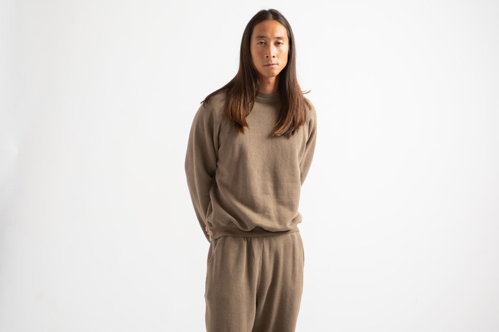 The Men's Crewneck Sweatshirt in Taupe