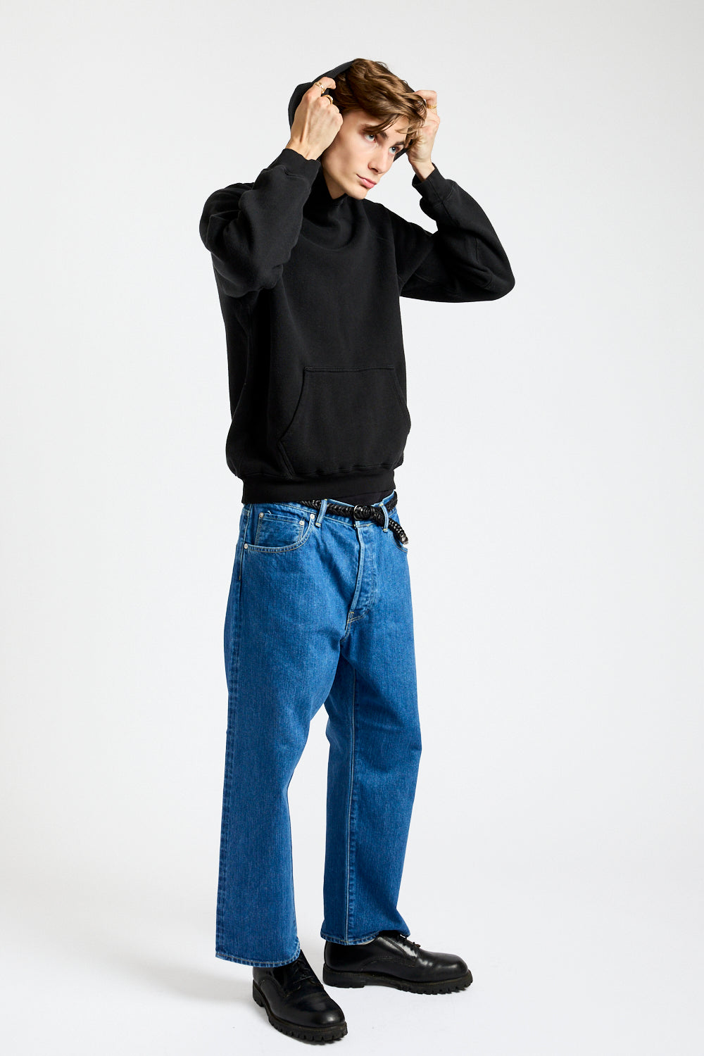 The Men's Hooded Sweatshirt in Black