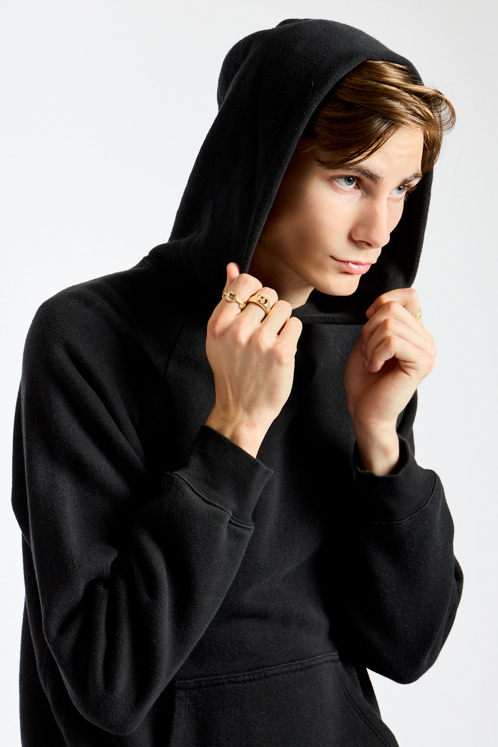 The Men's Hooded Sweatshirt in Black