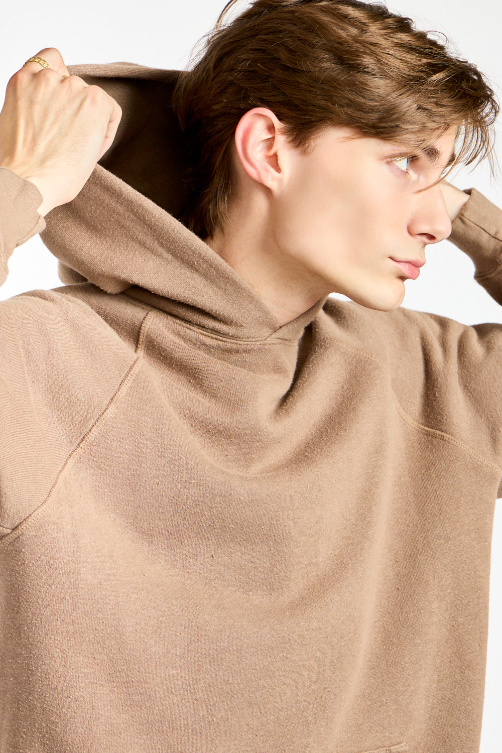 The Men's Hooded Sweatshirt in Mushroom
