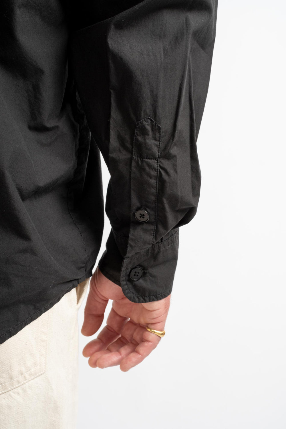 The Men's Shirt in Faded Black