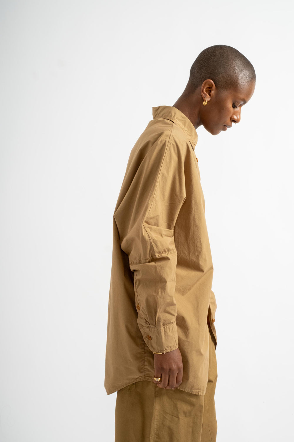 The Oversized Shirt in Tan