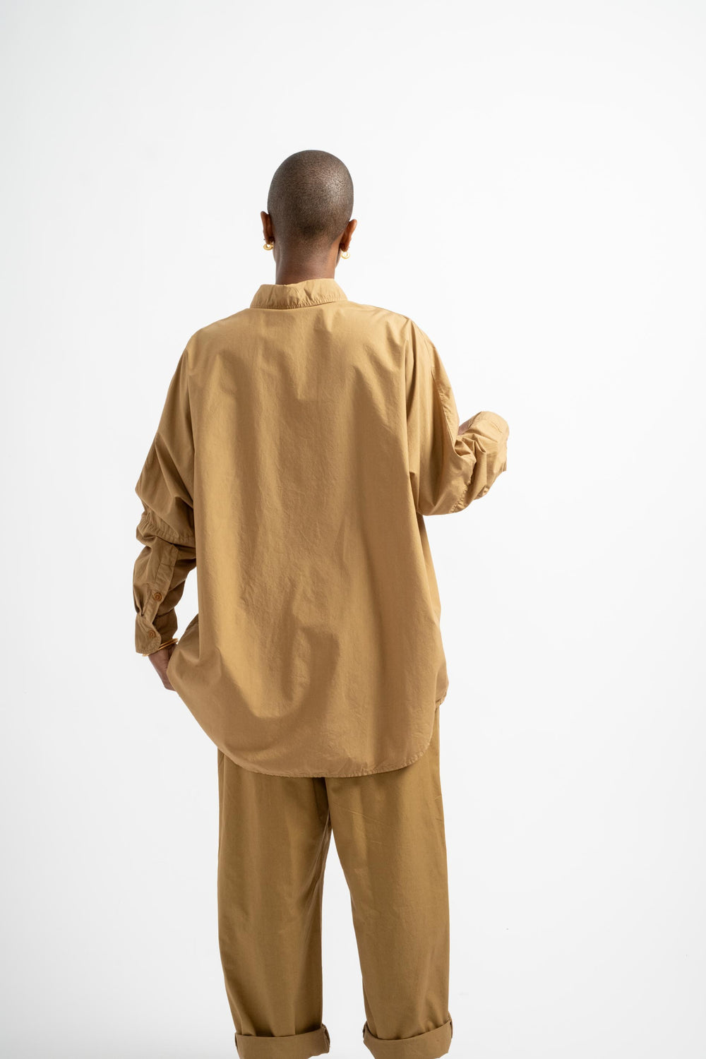 The Oversized Shirt in Tan