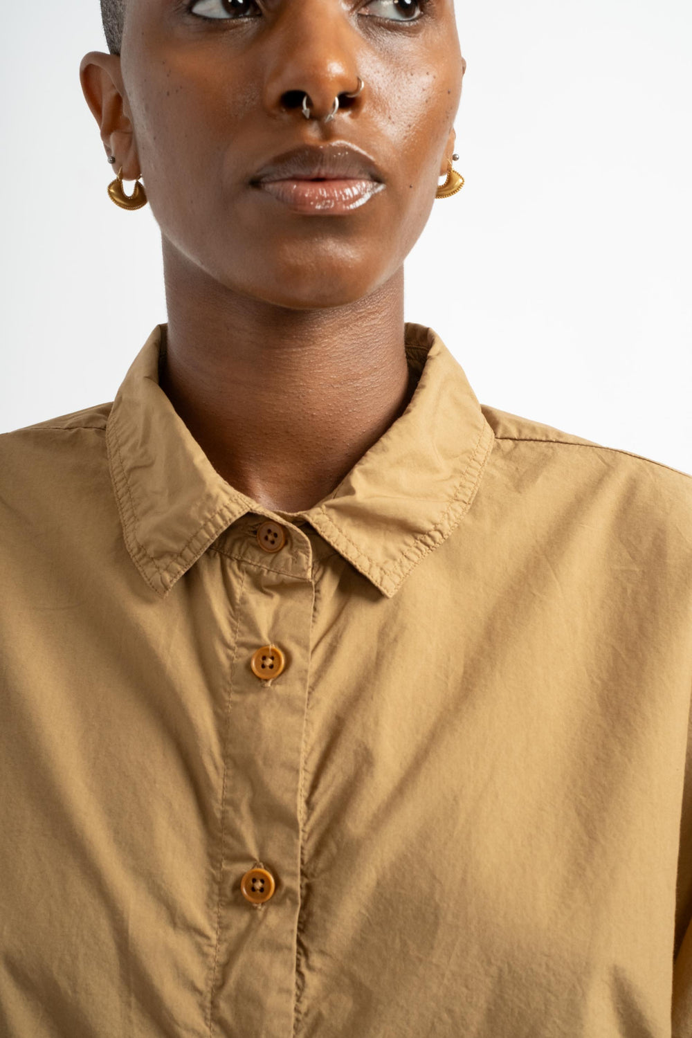 The Oversized Shirt in Tan