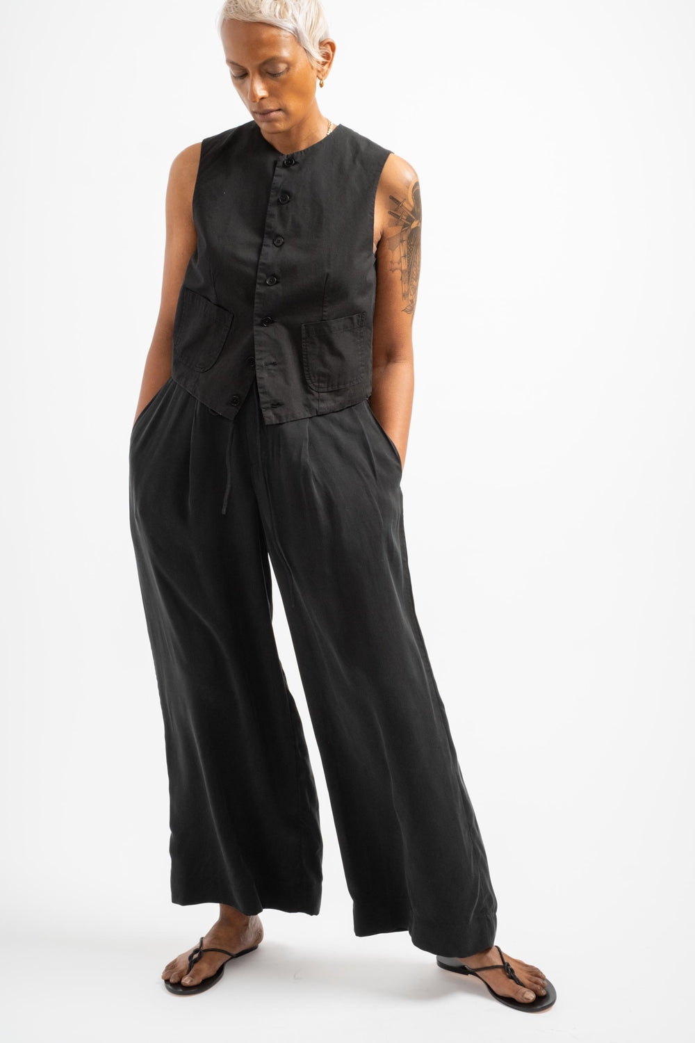 The Vest in Faded Black