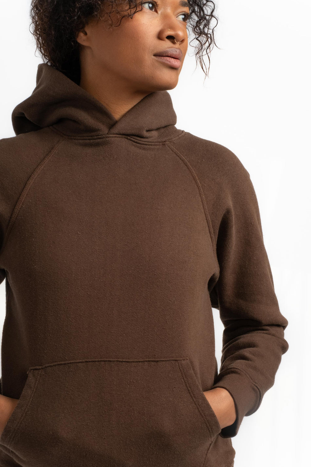 The Women's Hooded Sweatshirt in Ebony