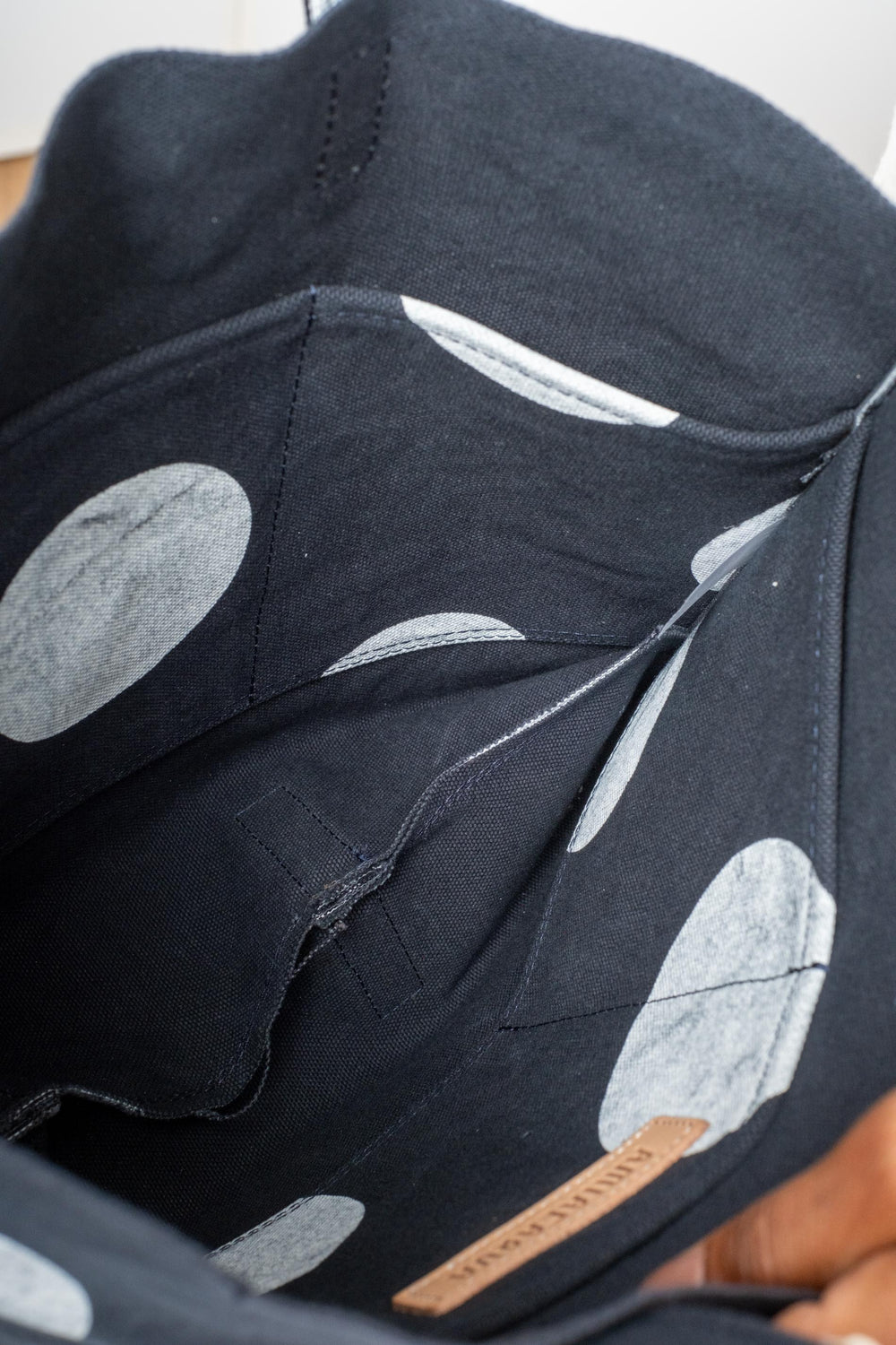 Small Washed Canvas Tote in Dot