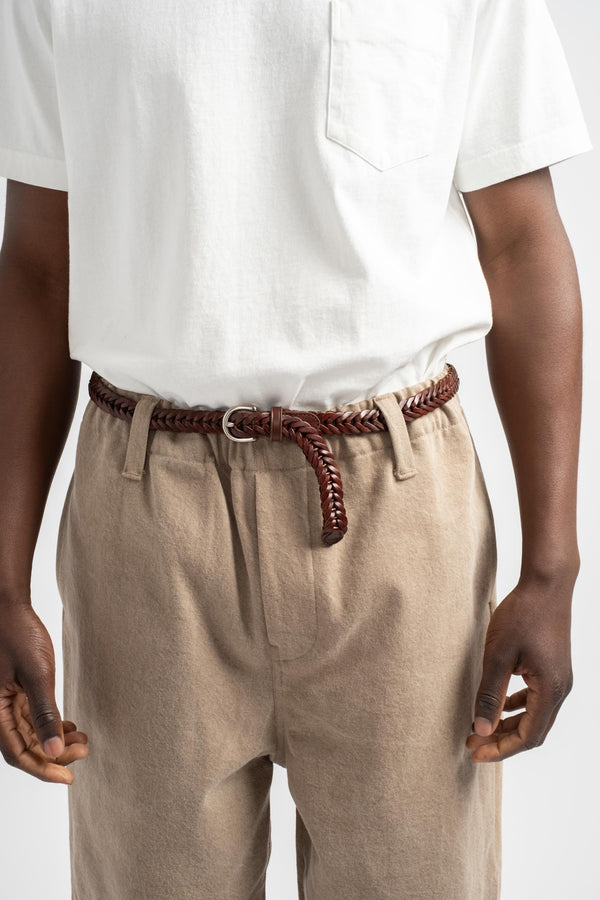 Elastic Pant Walnut Denim in Beige