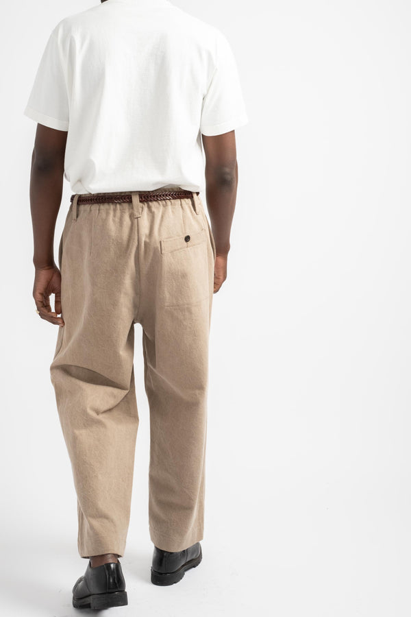 Elastic Pant Walnut Denim in Beige