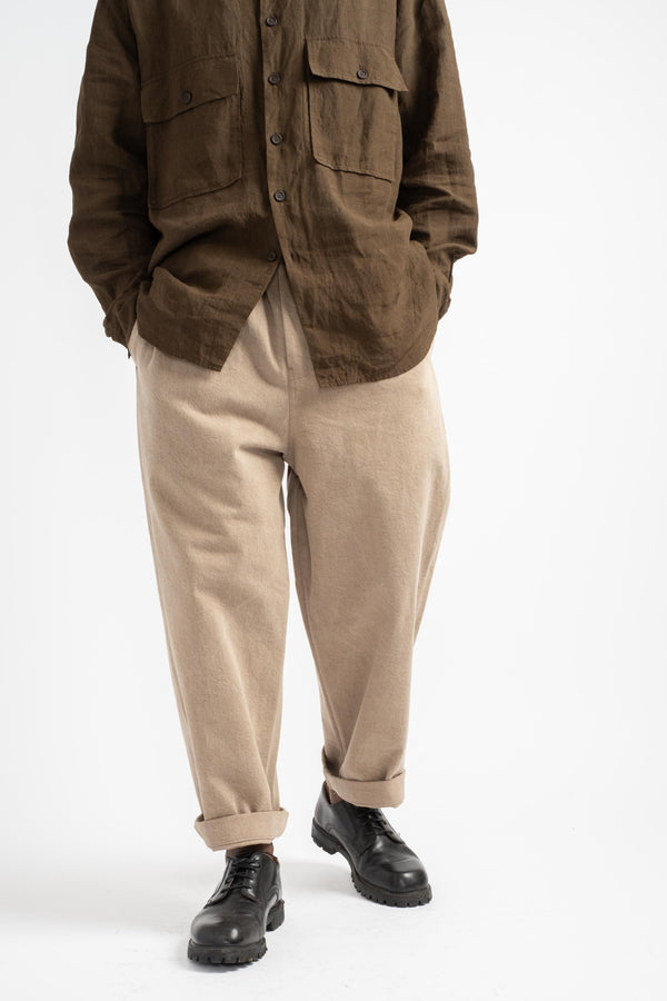 Elastic Pant Walnut Denim in Beige