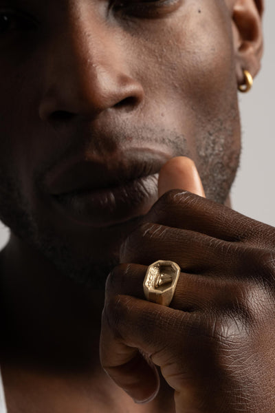 9K Sailboat Signet Ring