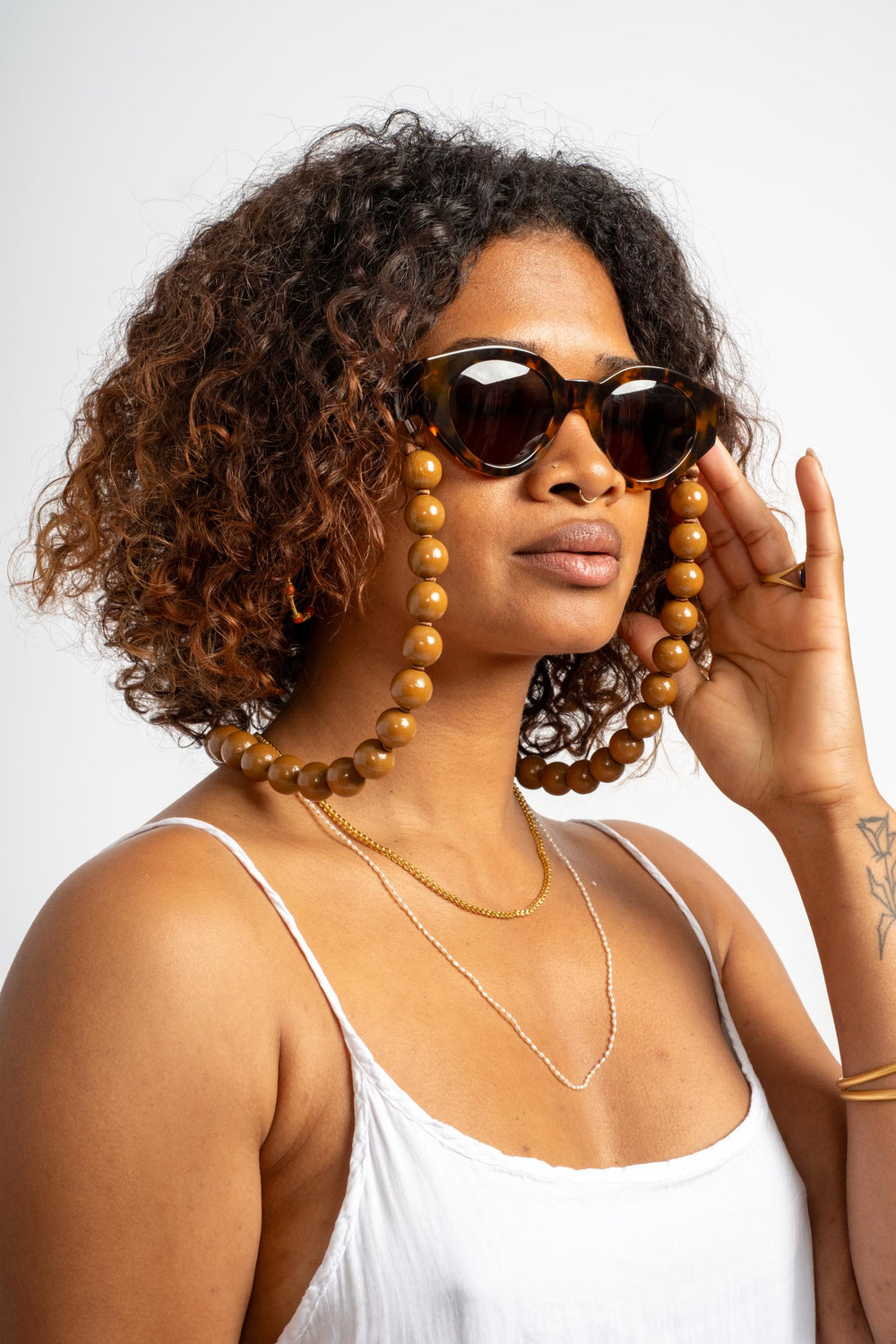 Big Glasses Chain in Mocca