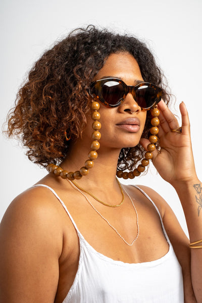 Big Glasses Chain in Mocca