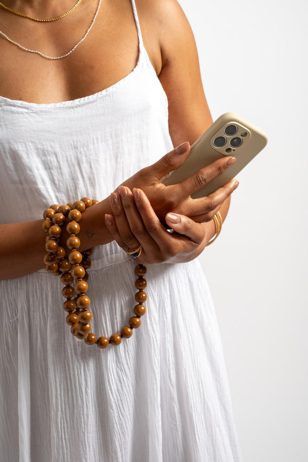 Big Phonenecklace in Mocca