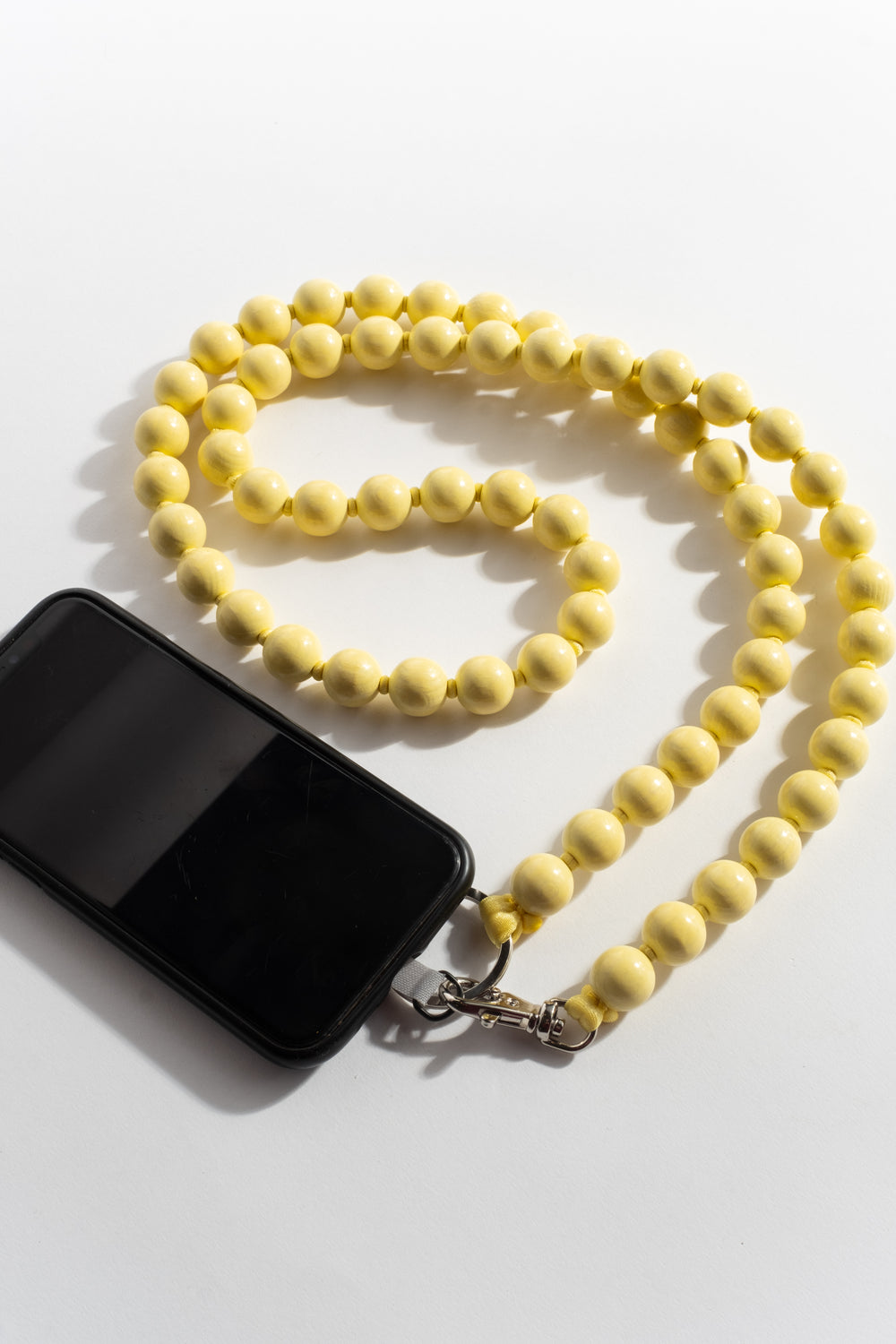 Big Phonenecklace in Pastel Yellow