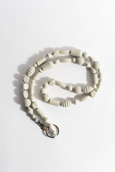 Perlenmix Phonenecklace in Light Grey